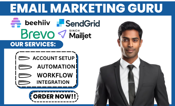 Setup Beehiiv Automation, Moosend, Brevo Newsletter, SendGrid, Mailjet Email Blast