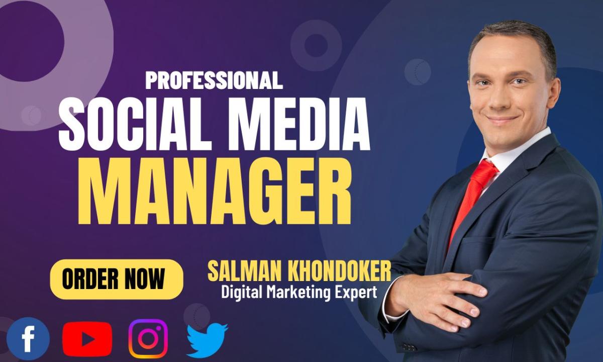 I Will Be Your Social Media Marketing Manager, Content Manager, and Ads Designer