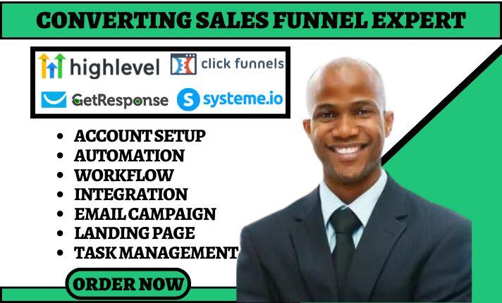 Build High-Converting Sales Funnels with GoHighLevel, ClickFunnels, Zoho, Systeme.io, HubSpot, and Landing Pages