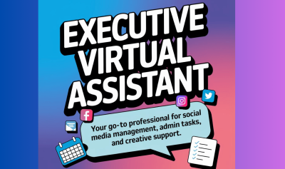 I Will Be Your Executive Virtual Personal Assistant, Social Media & Creative VA