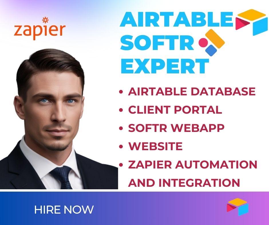 Craft a Softr Client Portal Website Integrated with Airtable Database and Zapier Automation