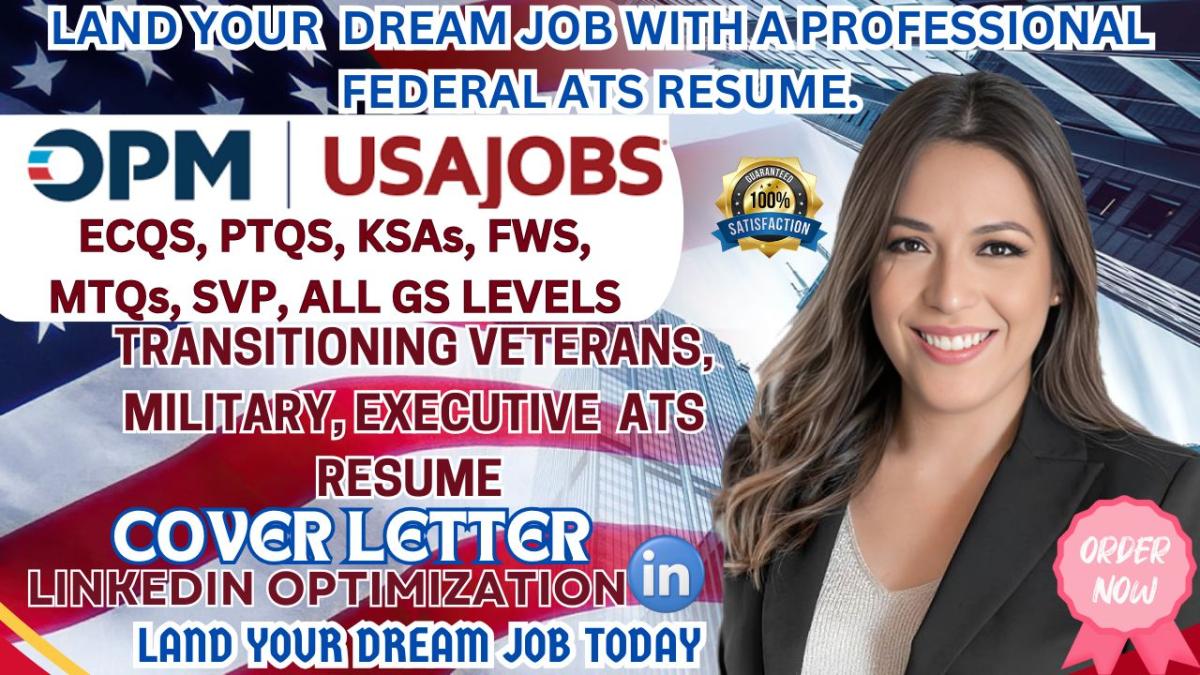 I Will Write Federal Resume for USAJOBS, ATS Resume, LinkedIn CV