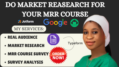 I Will Conduct Market Research for Your Course to Attract a Real Targeted Audience
