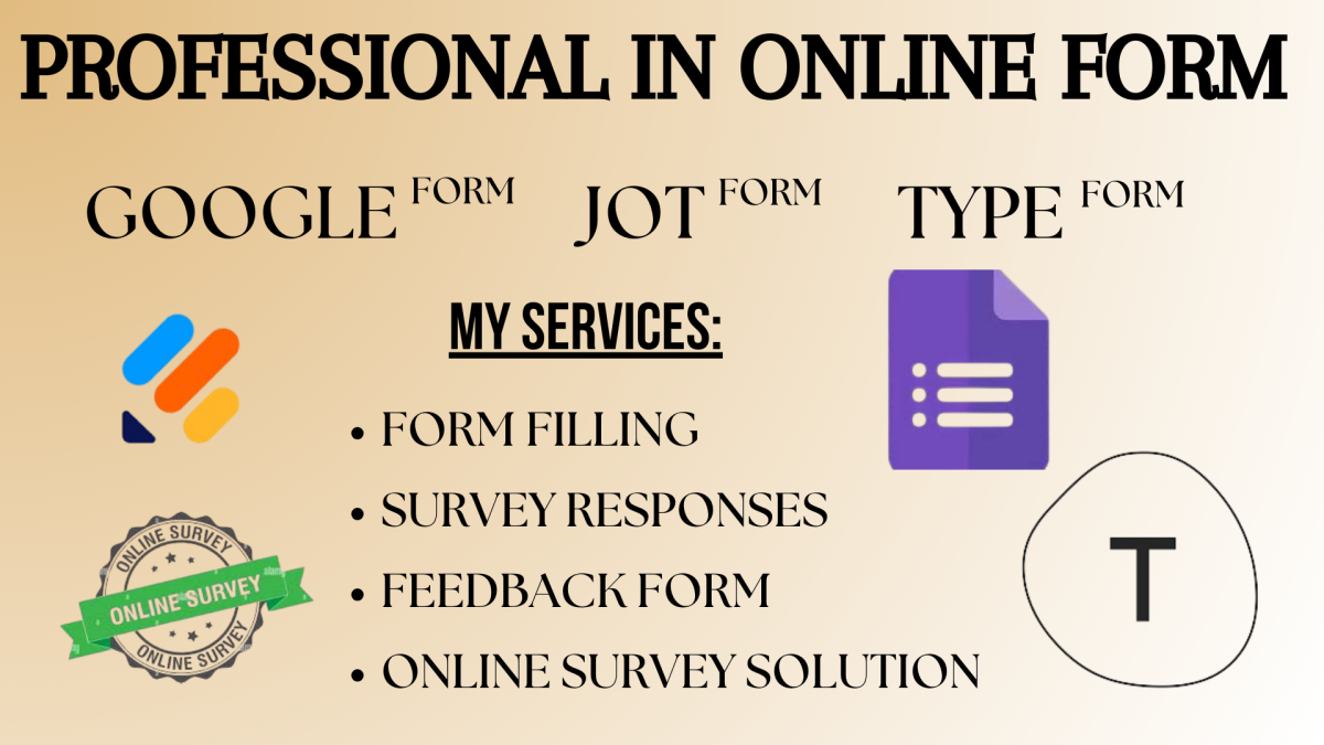 I Will Create and Design Online Forms Using Google Forms and JotForm