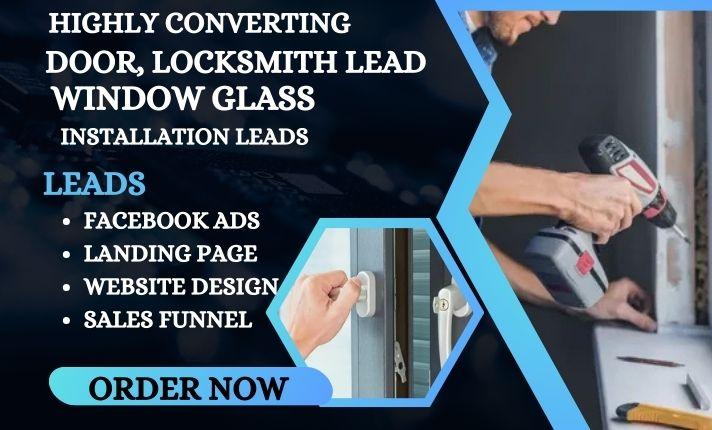 Generate Window Glass Installation Leads, Replacement Garage Door, and Locksmith Leads