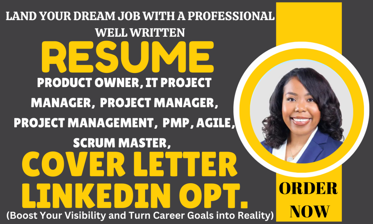 I Will Create a Tailored Project Manager Resume for IT Project Managers, Scrum Masters, and Agile Professionals