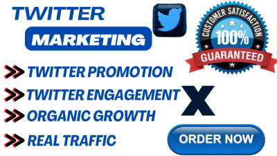 I Will Do Twitter Marketing and Promotion for Real and Organic Engagement