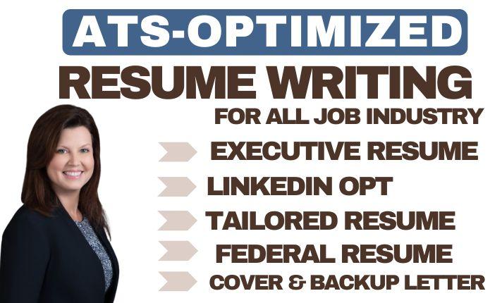 I Will Write a Professional ATS Resume, Executive Resume, and Cover Letter