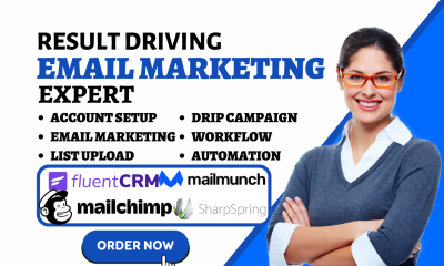 Professional Setup of Nice Job, Sendy, iContact, MobileMonkey, Woodpecker, MailerLite, and Cold Email Campaigns