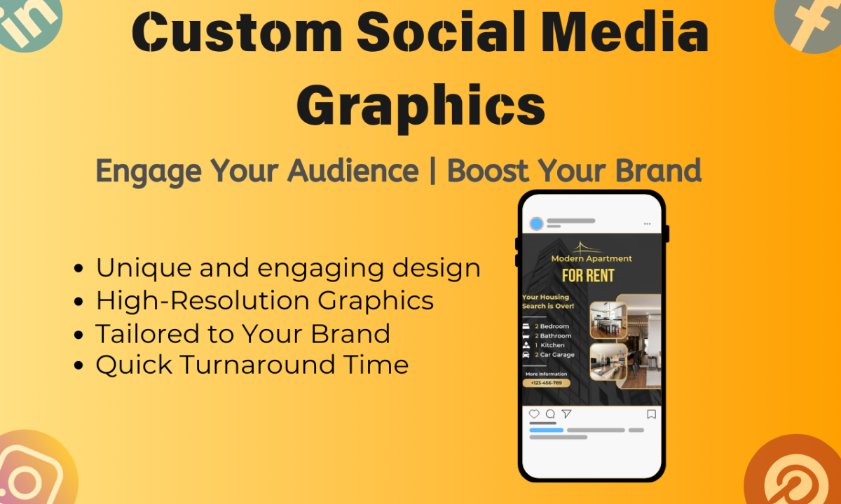 I Will Create Professional Custom Social Media Graphics for Your Brand