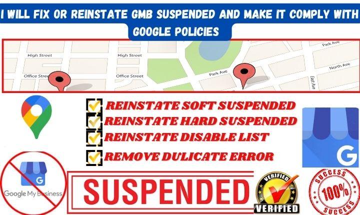 I Will Reinstate Google My Business, Fix Suspended GMB Profile, Fix GMB Suspension, GBP