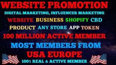 I Will Promote and Advertise Your Website, Discord, NFT, Crypto, Token, Coin, Any Link