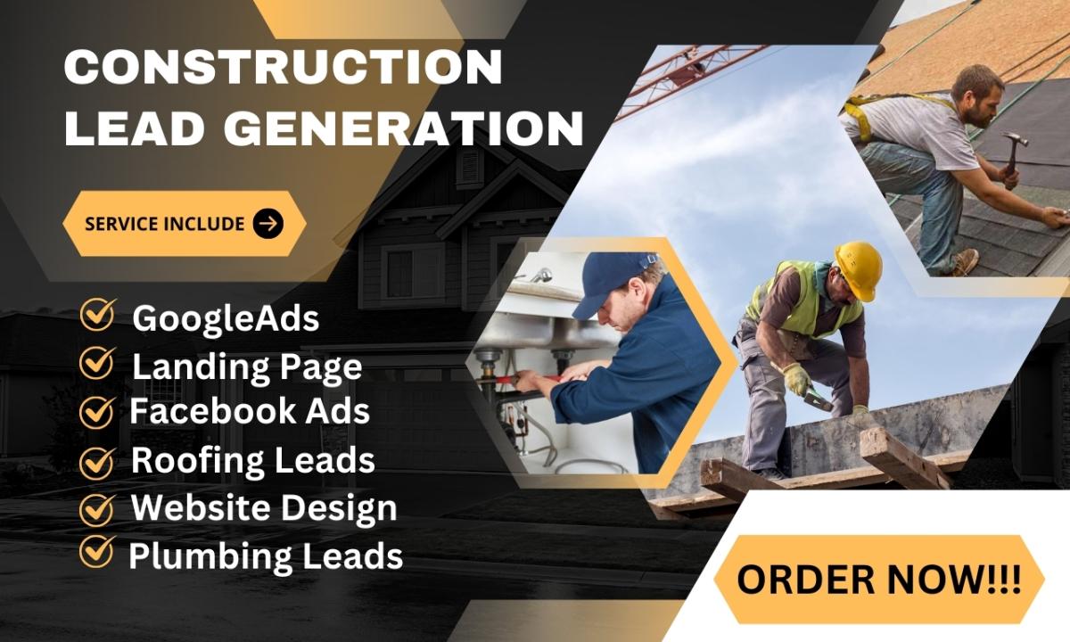 I Will Get Exclusive Plumbing, Construction, and Roofing Leads & Build Your Plumbing Website