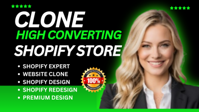 I Will Clone Copy Shopify Store or Shopify Website Design