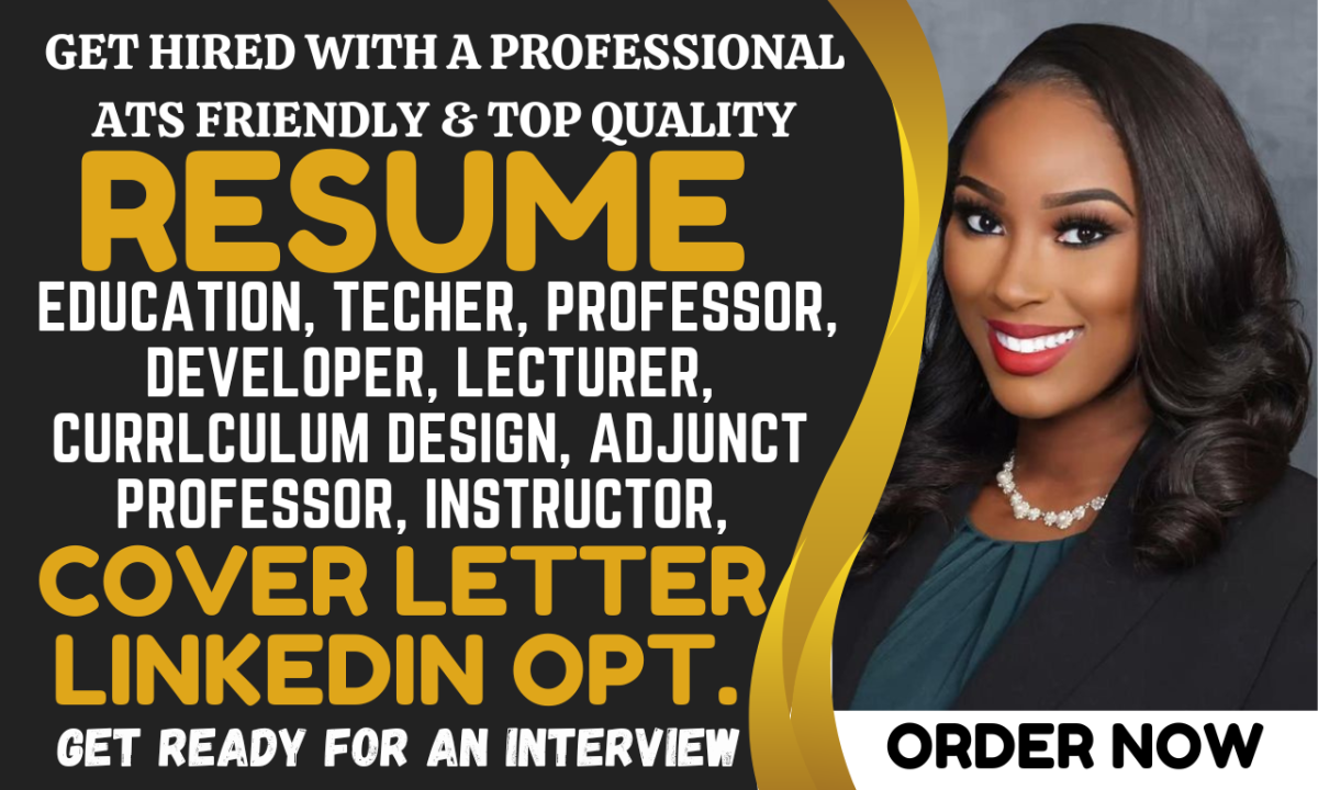 I Will Write Teacher, Adjunct Professor, Online Instructor, Coach, and Executive Resume