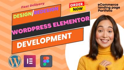 I Will Design and Redesign Landing Pages, Convert PSD/Figma to WordPress Using Elementor Pro