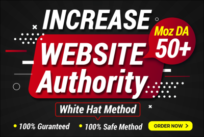 Increase MOZ DA 50 Permanently by High-Quality Powerful Backlinks