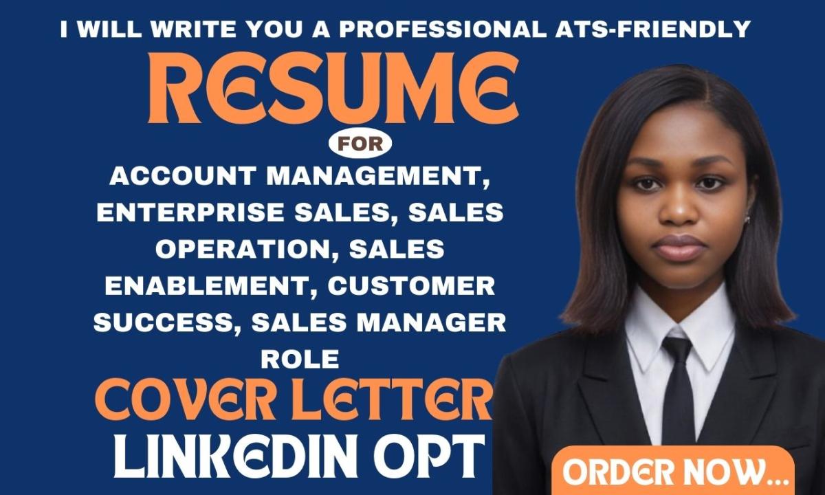 I Will Craft a Professional Sales, Operation Manager, Account Manager, B2B, B2C Resume