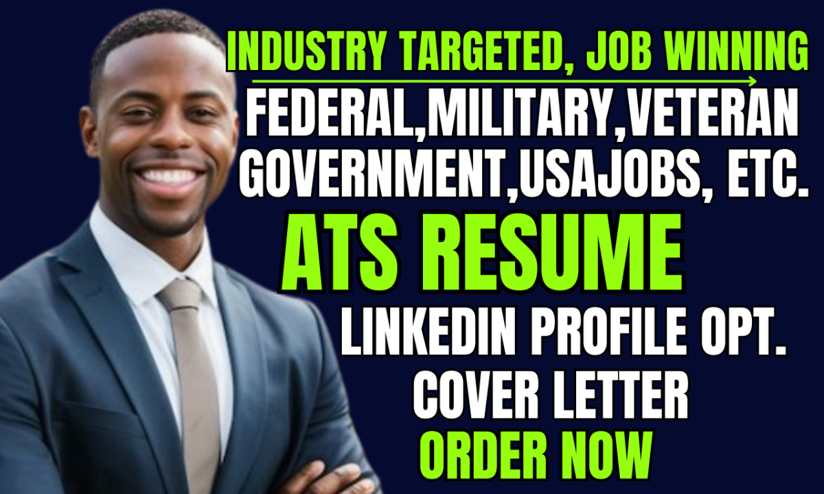 I Will Build 24-Hour ATS Federal, Government, Executive CEO, Military, USAJOBS Resume