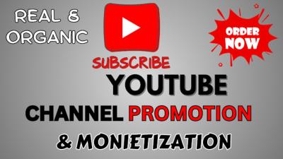 I Will Provide Organic YouTube Video Promotion, Video Marketing, Channel Promotion, and Growth