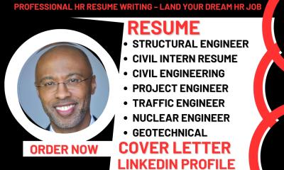 I Will Craft a Professional Engineering Resume for Civil Engineers and Structural Engineering Interns