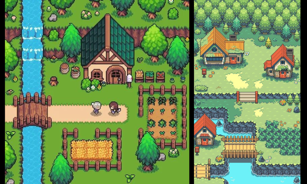 I Will Make Pixel Art Tileset Background Animated GIF for Video Game Environment Scene