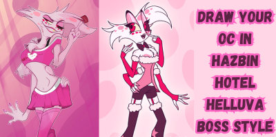 I Will Draw Your OC in Hazbin Hotel & Helluva Boss Style Cartoon Character Portrait Art