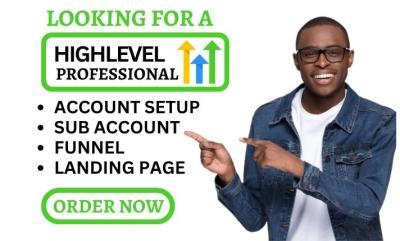 I Will Set Up GoHighLevel Landing Page Funnel Builder | GHL Website Expert