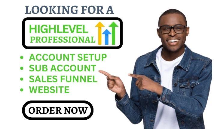 I Will Build Go HighLevel Sales Funnel, GHL Landing Page & GoHighLevel Website Expert