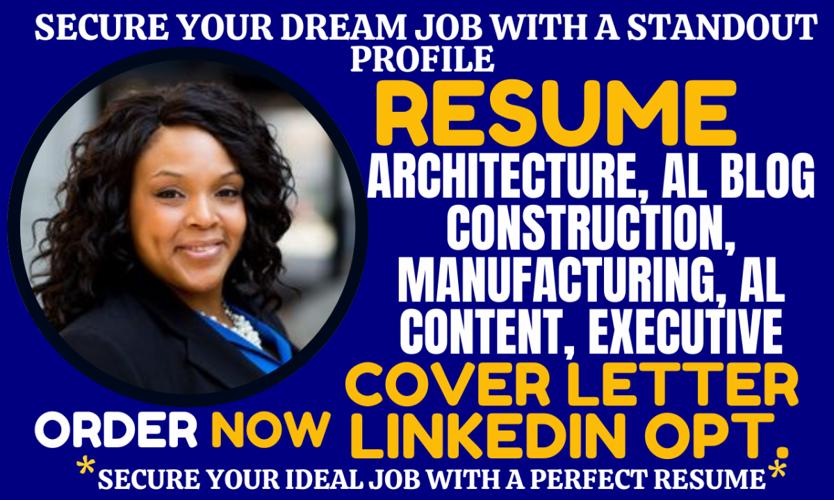 I Will Create a Professional Architecture, Construction, and Mechanical Resume & Cover Letter