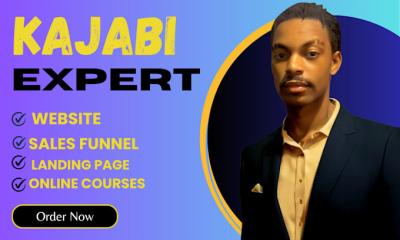 I Will Create Stunning Kajabi Website Designs, Funnels, Thinkific, Podia, and Online Course Landing Pages