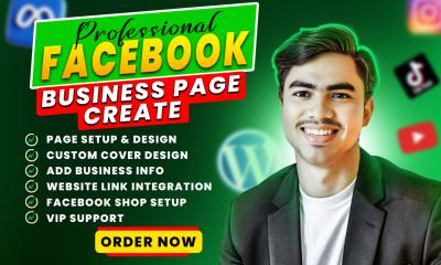 I Will Professionally Create and Setup Your Facebook Business Page