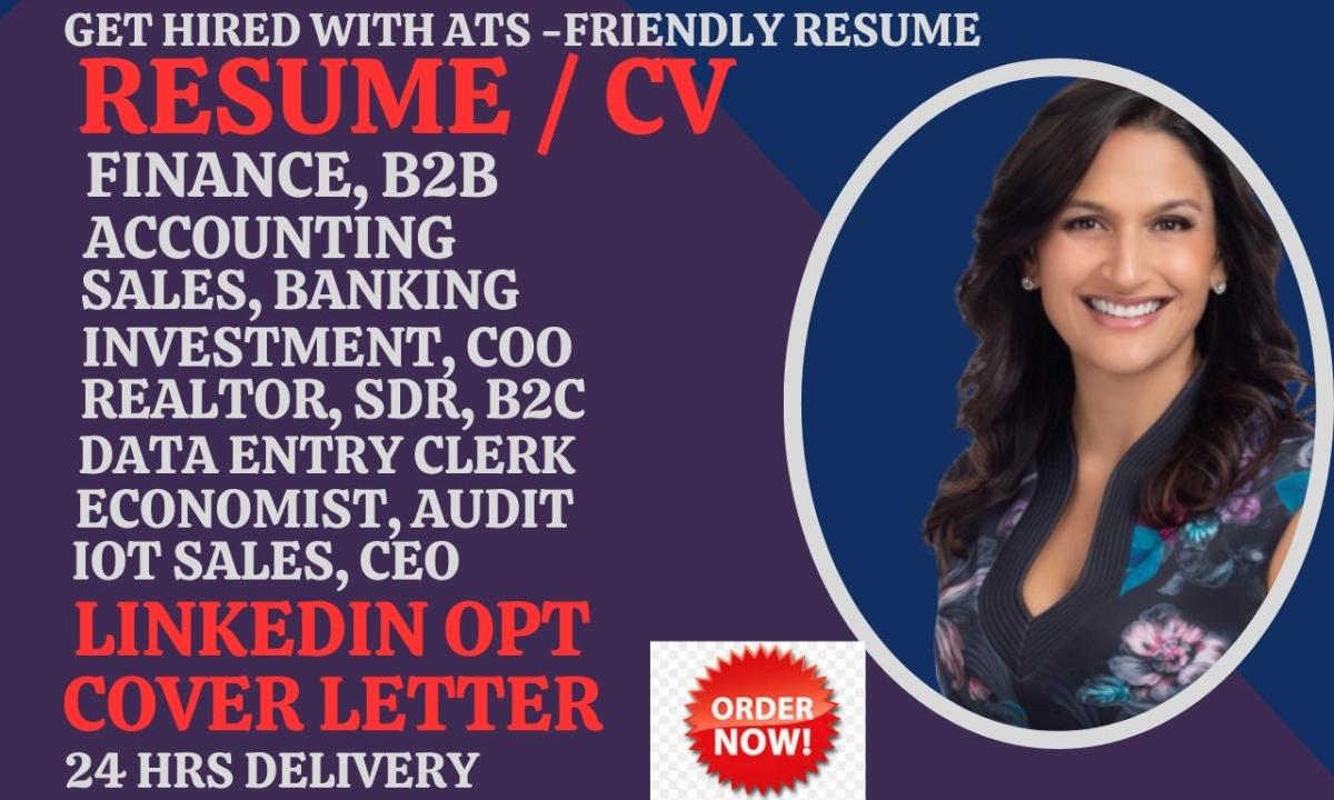 I Will Write Banking, Loan Officer, Wealth, Sales, Bank Manager, SVP, CTO, CEO Resumes