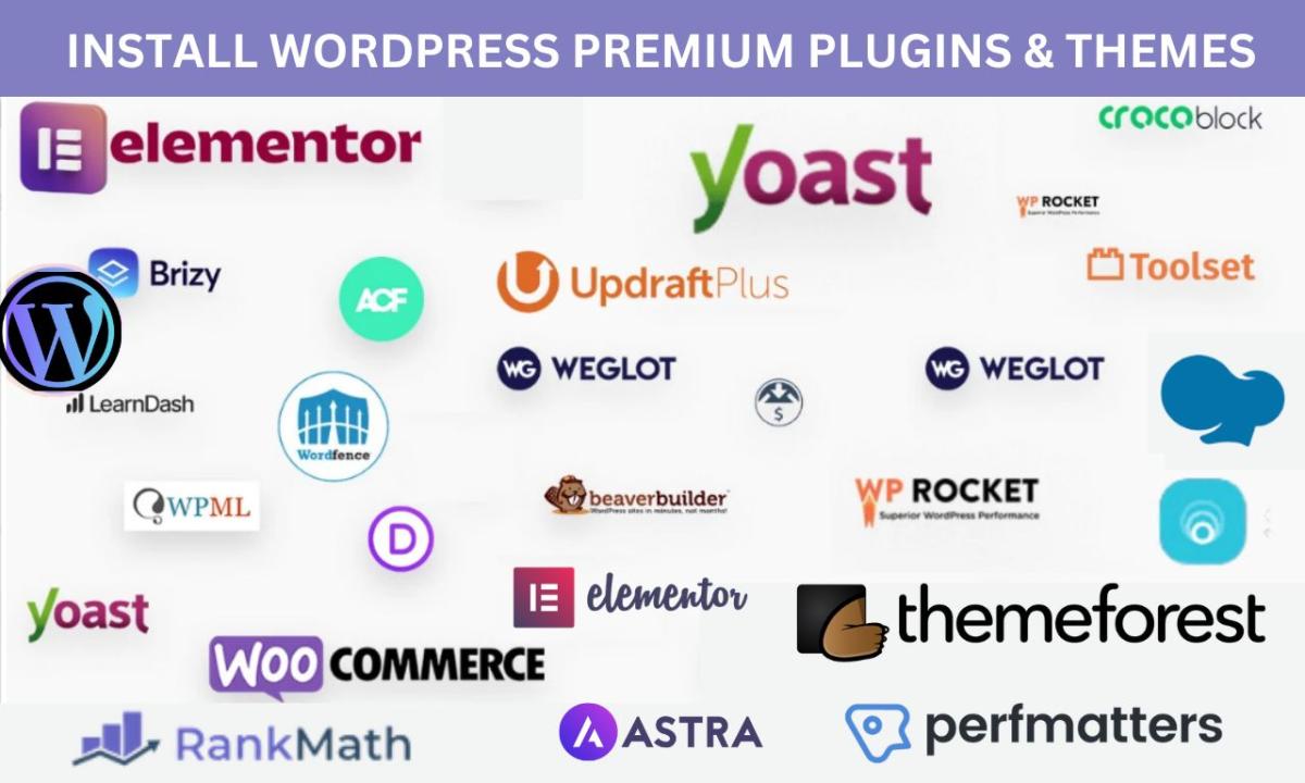 I Will Install Any Paid Pro or Premium WordPress Themes and Plugins