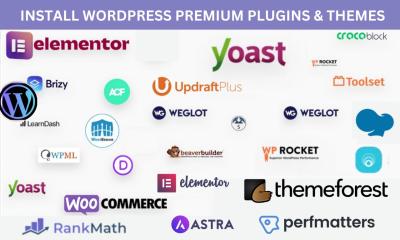 I Will Install Any Paid Pro or Premium WordPress Themes and Plugins
