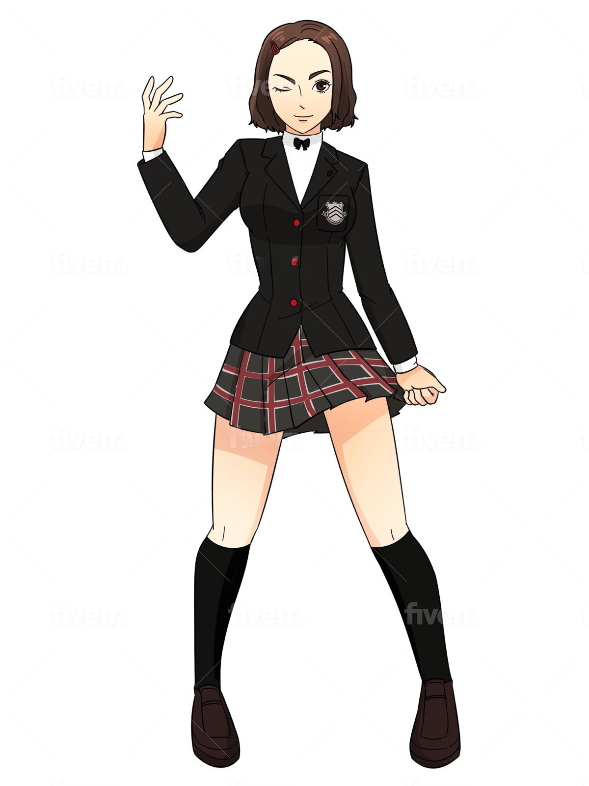 I Will Draw Anime OC PFP Avatar Icon Vtuber in Persona 5, Persona 3 Style Critical Cut