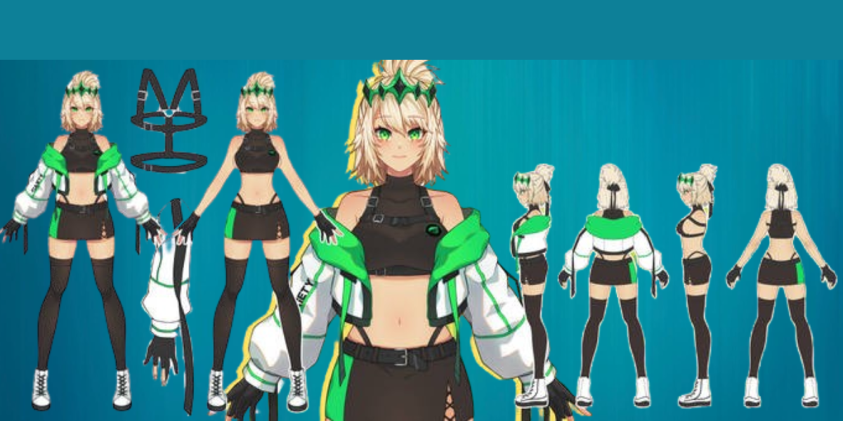 I Will Create a Vtuber Reference Sheet and Live 2D Model in Anime Style