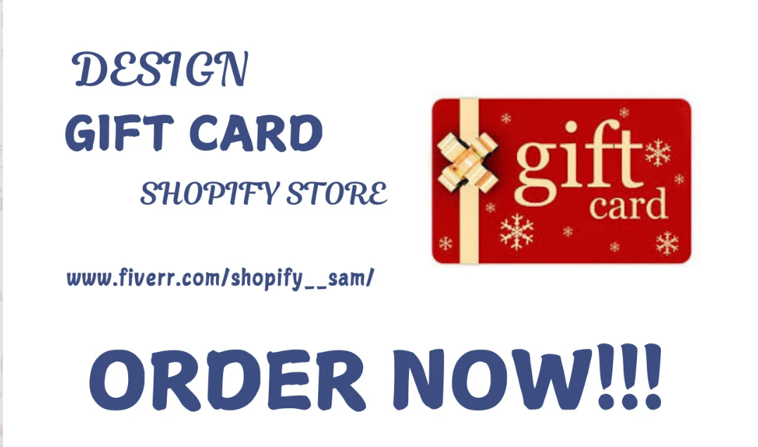 I Will Design a Gift Card, Christmas Card, and Loyalty Card Shopify Store