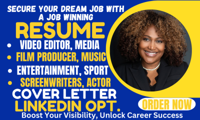 I Will Write Entertainment, Video Editor, Film Producer, Media, Music, and Sport Resume