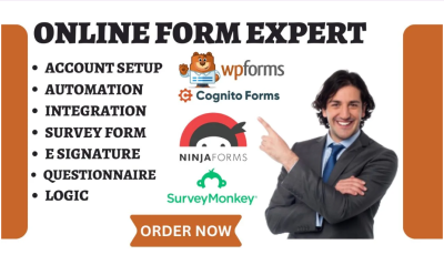 Professional Design Services for SurveyMonkey, DocuSign, JotForm, Cognito Form, WP Forms, Ninja Forms, and Fluent Forms