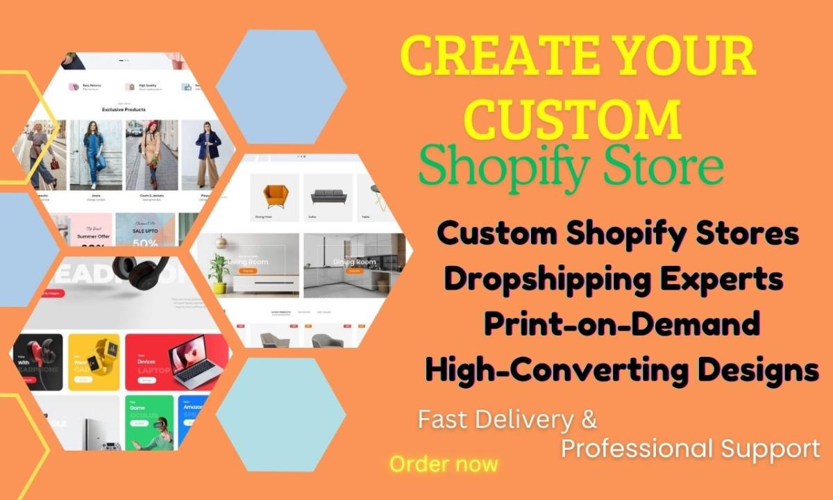 I will create a profitable shopify store, store redesign, dropshipping, print on demand