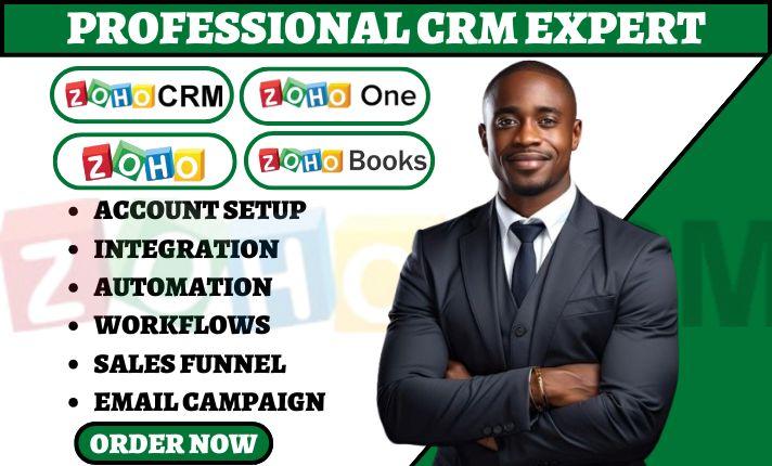 Expert Zoho One, Zoho CRM, Zoho Bigin, FSM, Forms, Books, Workflow, and Automation Services