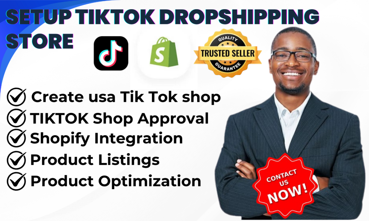 I Will Setup USA TikTok Shop, TikTok Dropshipping, TikTok Ads, and TikTok Marketing