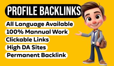 Manually Created Super Quality Do Follow Profile Backlinks