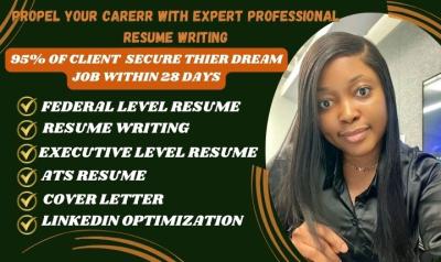 I Will Craft Your Federal Resume, USAJOBS Resume, Cover Letter, and CV as a Federal Recruiter