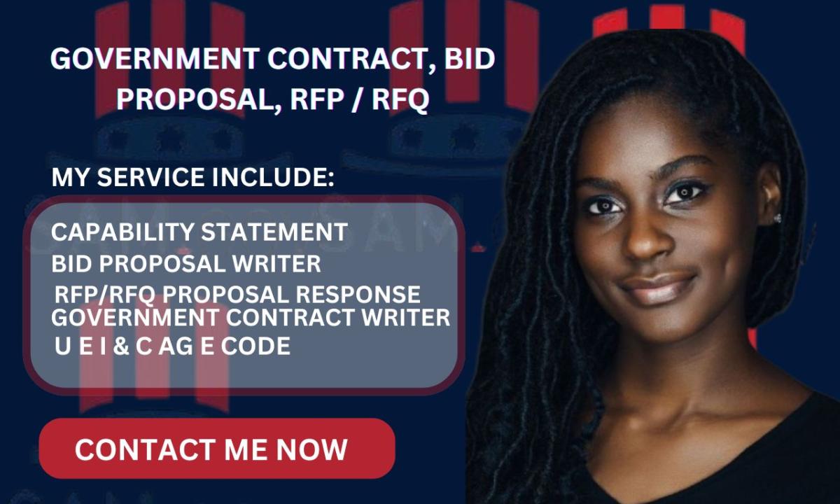 I Will Write Winning Government Contract Proposals, Bid Proposals, RFPs, and Conduct Contract Research