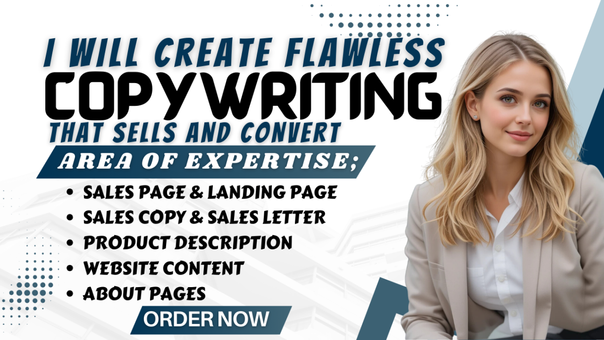 I Will Write Flawless Copywriting, Sales Pages, Landing Pages, and SEO Website Content