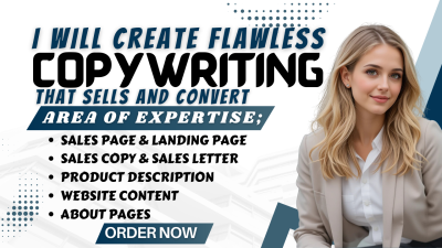 I Will Write Flawless Copywriting, Sales Pages, Landing Pages, and SEO Website Content