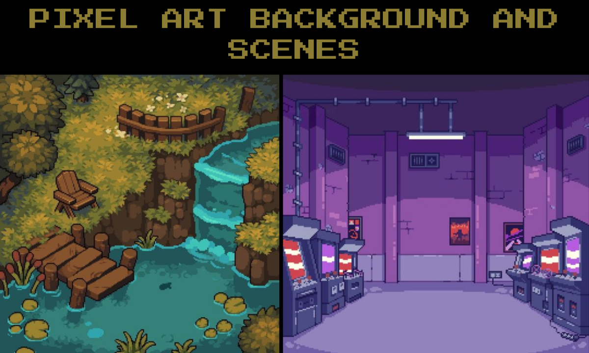 I Will Create an Animated GIF Pixel Art Tileset Background for Your Video Game Environment Scene