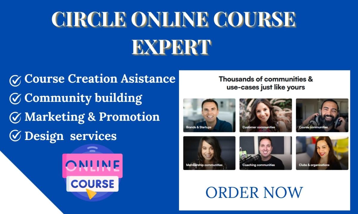 I Will Setup and Design Your Circle Online Community and Create an Online Course